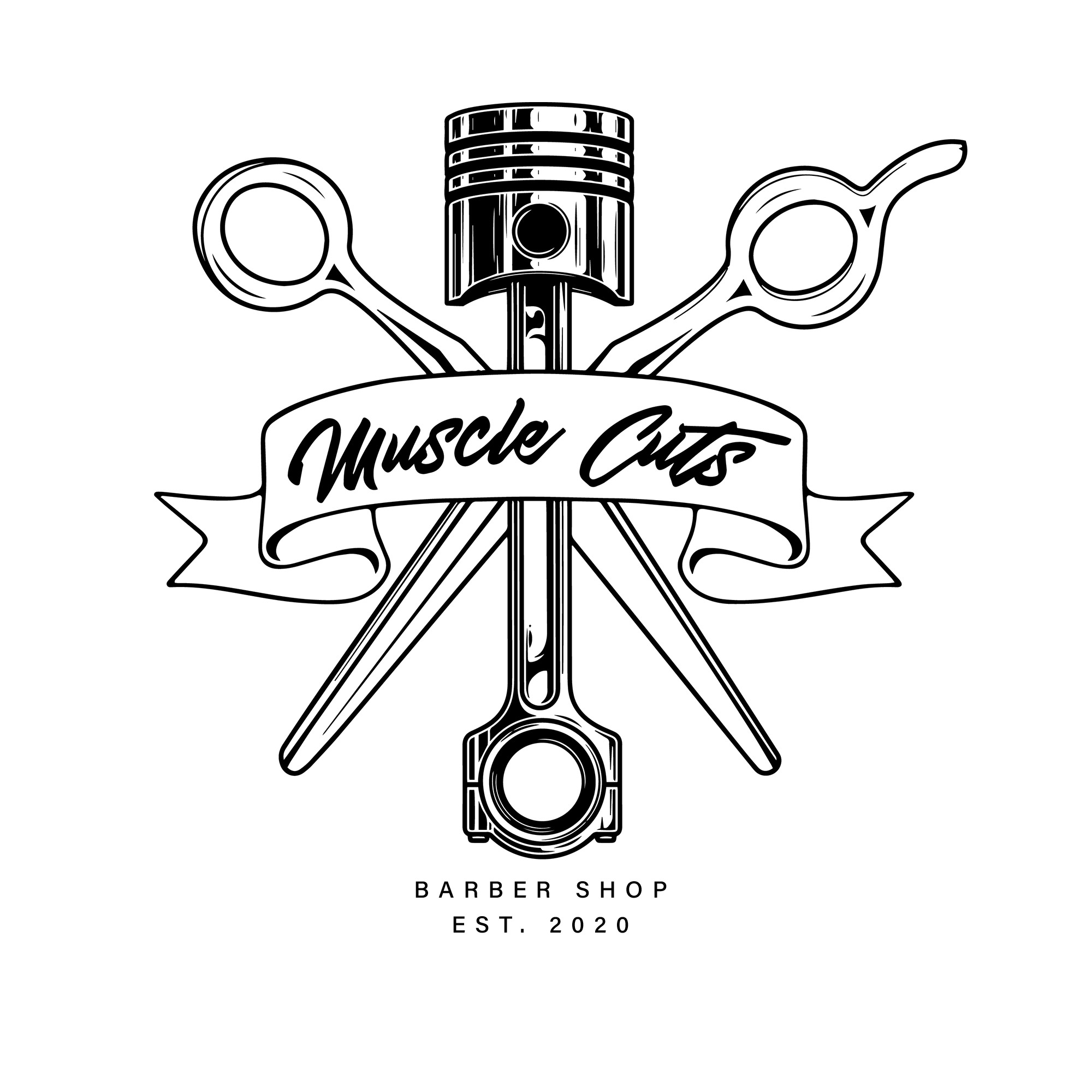 Muscle Cuts Barber Shop - Logo